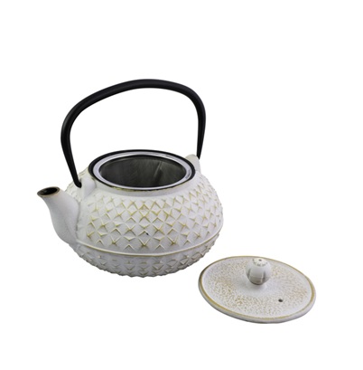 Teapot Cast Iron Avanti White