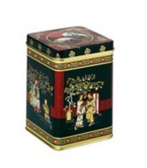 Tea Caddy Black Jap w Hinged Lid 100g