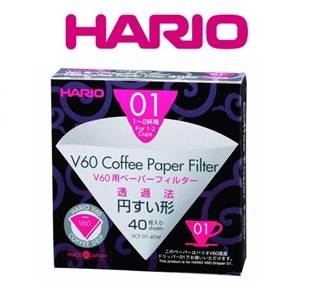 Hario V60 40 pack Filter Papers 01 02 03